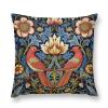 MangGou Bird Floral Flower Velvet Pillow Cases Belgian Tapestry Throw Pillow Chinoiserie Style Cushion Cover Farmhouse Pillow Covers 16 "x16 Decorative Pillowcase for Couch Sofa Bed Car view 1