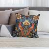 MangGou Bird Floral Flower Velvet Pillow Cases Belgian Tapestry Throw Pillow Chinoiserie Style Cushion Cover Farmhouse Pillow Covers 16 "x16 Decorative Pillowcase for Couch Sofa Bed Car view 4