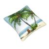 AdaNti Tropical Palm Tree Print Throw Pillow Cover Square Soft Cushion Cover Throw Pillow Case for Home Decor Living Room Bed Couch Car 12"x12" view 2