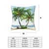 AdaNti Tropical Palm Tree Print Throw Pillow Cover Square Soft Cushion Cover Throw Pillow Case for Home Decor Living Room Bed Couch Car 12"x12" view 4