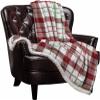 Check Plaid Sherpa Blanket Geometric Pattern Sherpa Fleece Throw Blanket Warm Soft Cozy Blanket Fuzzy Blanket Lightweight Plush Blankets for Bed Couch Sofa 60" x 80" view 1