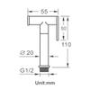 GORKEM High Pressure Handheld Bidet Sprayer Round Toilet Sprayer Brass Ergonomic Design Bathroom Washroom Accessories, G 1/2 Interface,Rose Gold (Color : Rose Gold) view 3