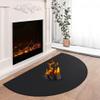 Hearth Rugs for Fireplaces Fire Resistant, 42 x 24 inch Fireproof Fireplace Mat Hearth Rug, Hearth Pads for Wood Stove Fireplace Indoor Outdoor, Protect Floors Carpets from Sparks Embers-Black, 1mm view 1