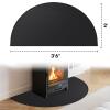 Hearth Rugs for Fireplaces Fire Resistant, 42 x 24 inch Fireproof Fireplace Mat Hearth Rug, Hearth Pads for Wood Stove Fireplace Indoor Outdoor, Protect Floors Carpets from Sparks Embers-Black, 1mm view 2