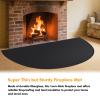 Hearth Rugs for Fireplaces Fire Resistant, 42 x 24 inch Fireproof Fireplace Mat Hearth Rug, Hearth Pads for Wood Stove Fireplace Indoor Outdoor, Protect Floors Carpets from Sparks Embers-Black, 1mm view 3