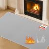 Hearth Rugs for Fireplaces Fire Resistant, 48 x 28 x 0.04 inch Fireproof Fireplace Mat Hearth Rug, Hearth Pads for Wood Stove Fireplace Indoor Outdoor, Protect Floors Carpets from Sparks Embers-Grey view 1