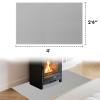 Hearth Rugs for Fireplaces Fire Resistant, 48 x 28 x 0.04 inch Fireproof Fireplace Mat Hearth Rug, Hearth Pads for Wood Stove Fireplace Indoor Outdoor, Protect Floors Carpets from Sparks Embers-Grey view 2
