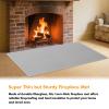 Hearth Rugs for Fireplaces Fire Resistant, 48 x 28 x 0.04 inch Fireproof Fireplace Mat Hearth Rug, Hearth Pads for Wood Stove Fireplace Indoor Outdoor, Protect Floors Carpets from Sparks Embers-Grey view 3