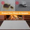 Hearth Rugs for Fireplaces Fire Resistant, 48 x 28 x 0.04 inch Fireproof Fireplace Mat Hearth Rug, Hearth Pads for Wood Stove Fireplace Indoor Outdoor, Protect Floors Carpets from Sparks Embers-Grey view 4