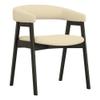 Alpine Furniture Cove Vintage Black Dining Chairs Set of 2 with Curved Back, Solid Rubberwood Frame, Modern Style for Kitchen, Dining Room, Space-Saving Design view 1
