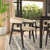 Alpine Furniture Cove Vintage Black Dining Chairs Set of 2 with Curved Back, Solid Rubberwood Frame, Modern Style for Kitchen, Dining Room, Space-Saving Design view 2