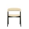 Alpine Furniture Cove Vintage Black Dining Chairs Set of 2 with Curved Back, Solid Rubberwood Frame, Modern Style for Kitchen, Dining Room, Space-Saving Design view 3