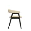 Alpine Furniture Cove Vintage Black Dining Chairs Set of 2 with Curved Back, Solid Rubberwood Frame, Modern Style for Kitchen, Dining Room, Space-Saving Design view 4