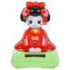 COHEALI Kimono Solar Powered Bobble Heads Sitting Japanese Kokeshi Doll Figurines Car Dashboard Dancing Figures Asian Geisha Doll Shaking Head Doll Car Dashboard Decoration Red view 1