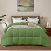 The OutNeT Soild 3 Piece Moss Down Alternative Comforter Queen/Full XL(88x92Inch) Hypoallergenic, Machine Washable, All Season 100% Cotton Fabric,Premium Bedding Comforter with 8 Tabs. view 1