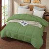 The OutNeT Soild 3 Piece Moss Down Alternative Comforter Queen/Full XL(88x92Inch) Hypoallergenic, Machine Washable, All Season 100% Cotton Fabric,Premium Bedding Comforter with 8 Tabs. view 2