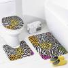ZGDPBYF Zebra Cheetah 3 Piece Bath Mats Blackwhite Leopard Stripe Colorful Animal Stitching Waterproof Non Slip Bath Mat Set, Washable Rug for Bathroom,-3-Piece Set view 4