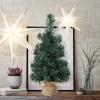 belupai 3PCS Mini Tabletop Christmas Tree,10in Green Small Xmas Tree Artificial Miniature Pine Tree with Burlap Base for Indoor Outdoor Home Fireplace Decor(Green) view 4