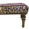 EASTERNRUGARTS Boho Purple Distressed Rug Upholstered Ottoman Bench, Piano Bench, Wood Bench, Bedroom Ottoman, Entryway Footstool Ottoman Bench, Kitchen Dining Bench, (18x18X48, Purple Runner) view 4