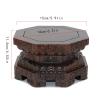 CLoxks Vase Bonsai Base Wooden Vase Base Wooden Buddha Statue Base Heightened Eight-Sided Lotus Seat Guanyin God of Wealth Vase Carved Display Stand Bonsai Base (Color : Brass) view 2