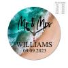 Personalized Mr and Mrs Wooden Clock Custom Last Name Wall Clock Farmhouse Rustic Country Decorative Clock for Home Kitchen Bedroom Living Room Customized Wedding Gift 24" view 2