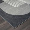 Abani Deco Collection Area Rug - Grey Minimalist Design -7'9" x 10'2"(8'x10') - Easy to Clean - Durable for Kids and Pets - Non-Shedding - Medium Pile - Soft Feel - for Living Room, Bedroom & Office view 3