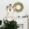 Northlight 18" White and Silver Angel Christmas Tree Topper, Unlit view 2