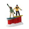 Lemax Snowboard Sliders #32224 Two Snowboarders on a Rail view 1
