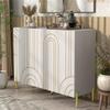 Furniture of America Taos White Wood Buffet Console Sideboard Cabinet view 2