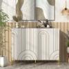 Furniture of America Taos White Wood Buffet Console Sideboard Cabinet view 4