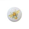 Bee-utiful Day Bees Butterfly Daisy Flower Girl Roses Curious Yellow Bird - 1.5" Decorative Glossy Ceramic Dresser Drawer PULLS Cabinet Cupboard KNOBS (14DarkYellowBee) view 1