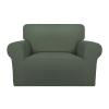 PureFit Super Stretch Sofa Slipcover  Spandex Non Slip Soft Couch Sofa Cover, Washable Furniture Protector with Non Skid Foam and Elastic Bottom for Kids, Pets (Oversized, Greyish Green) view 1