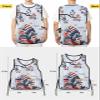 4th of July Cobbler Apron with Pockets,Women Men Smock Bib Adjustable Kitchen Chefs Cooking Cleaning Nursing Work Clothing,Red Blue Star Stripes Flag Patriotic Memorial Gnomes 1 Pack,20"x31.5" view 3