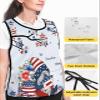 4th of July Cobbler Apron with Pockets,Women Men Smock Bib Adjustable Kitchen Chefs Cooking Cleaning Nursing Work Clothing,Red Blue Star Stripes Flag Patriotic Memorial Gnomes 1 Pack,20"x31.5" view 4