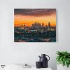 11"x14" Canvas Wall Decor Artwork Sunset City Landscape Canvas Wall Art Poster Print Modern Painting Pictures Home School Office Classroom Decor Birthday Gift for Women Men Kids view 3