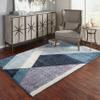 Style Haven Stephan Modern Art-Deco Inspired Blue Area Rug 6' 7" x 9' 6" Living Room,Dining Room 6' x 9' Indoor Living Room,Dining Room view 2