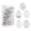 25Pcs Christmas Ornaments Sets 2.36 Christmas Ball Ornaments Christmas Tree Ornaments Shatterproof Xmas Balls Bulbs for Holiday Wedding Party Christmas Tree DecorationSilvery White view 1