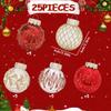 25Pcs Christmas Ornaments Sets 2.36 Christmas Ball Ornaments Christmas Tree Ornaments Shatterproof Xmas Balls Bulbs for Holiday Wedding Party Christmas Tree DecorationSilvery White view 2