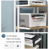 YLQFGUVWK Media Storage Cabinet, Audio Video Media Stand Cabinet with 3 Shelves, Wooden Corner Shelf Assembly Cabinet Modern AV Cabinet with Height Adjustable Wooden Shelves view 3