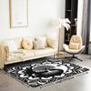 Black and White Area Rug 5x7, Bohemian Mandala Rug for Kids Boys Girls, Yin Yang Psychedelic Tree of Life Washable Carpet, Exotic Medallion Sun and Moon Decorative Rug for Bedside view 2