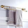 Bronze Bathroom Accessories Hardware Set Antique Hair Dryer Rack Coat Towel Shelf Rail Bar Shower Soap Dish Holder Toilet Brush,Double Towel Bar view 1