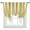 Abstract Minimalist Tie Up Curtains for Kitchen Bathroom Bedroom Windows 63 Inch Length,Balloon Drape Curtains Shade Rod Pocket Drapery Curtain Gold Geometric Metallic Gradient Stripes 1 Panel,52"x45" view 1
