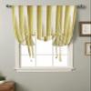 Abstract Minimalist Tie Up Curtains for Kitchen Bathroom Bedroom Windows 63 Inch Length,Balloon Drape Curtains Shade Rod Pocket Drapery Curtain Gold Geometric Metallic Gradient Stripes 1 Panel,52"x45" view 2