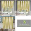 Abstract Minimalist Tie Up Curtains for Kitchen Bathroom Bedroom Windows 63 Inch Length,Balloon Drape Curtains Shade Rod Pocket Drapery Curtain Gold Geometric Metallic Gradient Stripes 1 Panel,52"x45" view 4