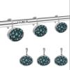 Christmas Shower Curtain Hooks, Xmas Tree Santa Claus Navy Blue 12PCS Shower Curtain Hooks Rings for Bathroom Stainless Steel Rust Resistant Shower Curtain Hangers view 2