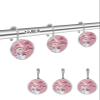 Christmas Shower Curtain Hooks, Snowman Snowflake Pink Winter Xmas 12PCS Shower Curtain Hooks Rings for Bathroom Stainless Steel Rust Resistant Shower Curtain Hangers view 2