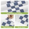Bar Stool Covers with Backs - Stretch Removable Washable Bar Chair Covers Set of 4 for Short Back Chair (Farmhouse Style Retro Blue Plaid) view 4