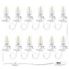LCMLA C7 Accessory Cord with 12 LED Light Bulbs and Outlet Christmas Village Light 14.76 FT with Spare Fuse Warm White Lamp for Christmas Village Houses Pumpkin Lamp Holiday Decor view 1