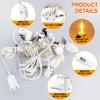 LCMLA C7 Accessory Cord with 12 LED Light Bulbs and Outlet Christmas Village Light 14.76 FT with Spare Fuse Warm White Lamp for Christmas Village Houses Pumpkin Lamp Holiday Decor view 4