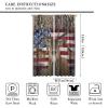 FBMLBRB Farmhouse Animal Deer Curtains,Vintage Rustic Farm Wildlife Deer American Flag Window Drapes Thermal Insulated Rod Pocket Blackout Curtains for Bedroom 2 Panels 63" L x 21" W view 2